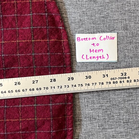 Pendleton 100% Virgin Wool Check Long Sleeve Shirt - Men's Size M - Red - Picture 10 of 11